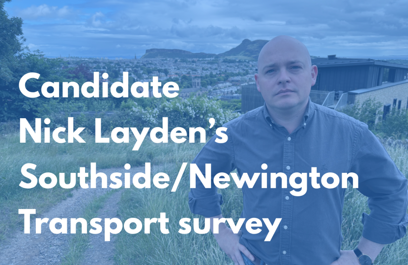 Nick Layden standing up Blackford Hill over Southside/Newington ward