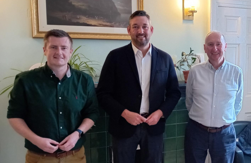 Miles visiting the crisis centre team
